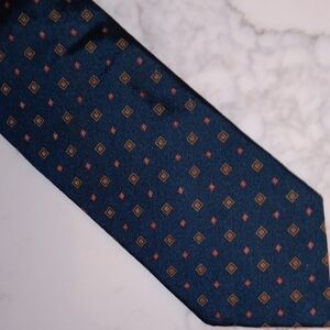 Altea Navy and Gold Geometric Men's Tie